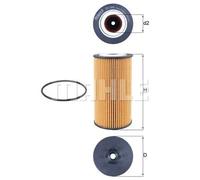 Filtro olio Cartuccia filtro OX 358D KNECHT per AUDI VW