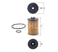 MAHLE ORIGINAL Filtro Olio OX 382D MERCEDES-BENZ,Classe A (W169),Classe B (W245)