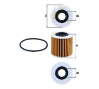 Filtro olio Cartuccia filtro OX 414D2 MAHLE per TOYOTA SUBARU LEXUS