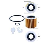 Filtro olio Cartuccia filtro OX 416D2 MAHLE per ASTON MARTIN TOYOTA DAIHATSU