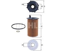MAHLE ORIGINAL OX 417D Filtro olio