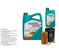 Filtro olio DENCKERMANN ADDINOL SUPER LEGGERO 5W-40 6L per Mercedes Classe E