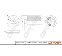 Filtro Olio Drve+ DP1110.11.0025 Per OPEL, PUCH, SUZUKI, VAUXHALL