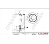 Filtro Olio Drve+ DP1110.11.0102 Per Citroën, Fiat, Irisbus, Iveco, Mitsubishi