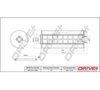 Filtro Olio Drve+ DP1110.11.0241 Per Chrysler, Dodge, Fiat, Jeep, Lancia, VW