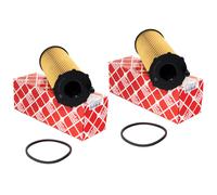 Filtro Olio Febi 172617 Set 2 Pezzo per Audi A4 A5 A6 A8 Q7 VW Touareg Phaeton