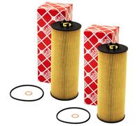 Filtro Olio FEBI 22536 Set Di 2 Pezzi Per Audi A4 Skoda Superb VW Passat