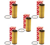 Filtro Olio FEBI 22536 Set Di 5 Pezzi Per Audi A4 Skoda Superb VW Passat