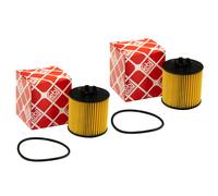 Filtro Olio Febi 37441 Set 2 Pezzo per Audi A3 Seat Leon Skoda Octavia VW Golf