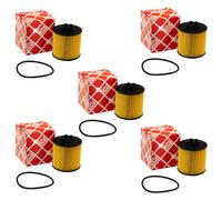 Filtro Olio Febi 37441 Set 5 Pezzo per Audi A3 Seat Leon Skoda Octavia VW Golf