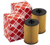 Filtro Olio Febi 47827 Set 2 Pezzo per Audi Seat Leon Skoda VW Passat Golf