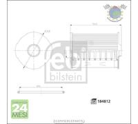 Filtro olio Febi per FIAT DUCATO