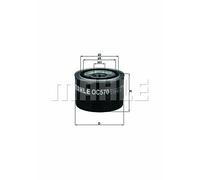 MAHLE ORIGINAL OC 570 Filtro olio per FIAT Ducato Kastenwagen (250, 290)