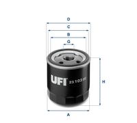 Filtro olio Filtro ad avvitamento 23.103.00 UFI per OPEL AUSTIN ROVER INNOCENTI