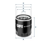 UFI Filters, Filtro Olio 23.129.02, Filtro Olio per Ricambio, Adatto a Auto, Applicabile su Diversi Modelli Bedford, Chevrolet EU, Daewoo, Holden AUS, Opel, Rover, Saab e Vauxhall
