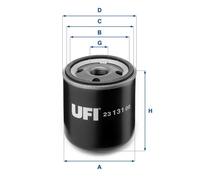 Filtro olio Filtro ad avvitamento 23.131.00 UFI per FORD AUSTIN ROVER MG TALBOT
