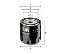 Ufi Filters 23.177.00 Filtro Olio Motore per Auto