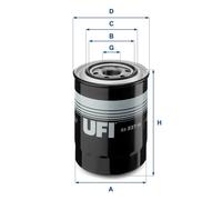 UFI Filters, Filtro Olio 23.237.00, Filtro Olio per Ricambio, Adatto a Auto, Applicabile su Diversi Modelli Effedi, Hyundai, Mitsubishi e Proton