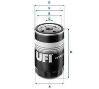 UFI Filters Filtro olio 23.249.00 per Alfa Romeo, Chrysler, Jeep, LDV, Opel, Vauxhall, London Taxi