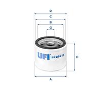 UFI Filters, Filtro Olio 23.262.00, Filtro Olio per Ricambio, Adatto ad Mezzi Agricoli, Applicabile su Diversi Modelli come Aifo, Casalini, KHD, Lombardini, Piaggio, Savel, Tasso, Weidemann