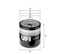 UFI Filters, Filtro Olio 23.280.00, Filtro Olio per Ricambio, Adatto a Auto, Applicabile su Diversi Modelli Asquith Motor Carriage, Ford e Umbrameccanica