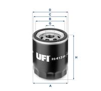 UFI Filters Filtro olio 23.413.00 – avvitamento per Ford, Mazda, Volvo