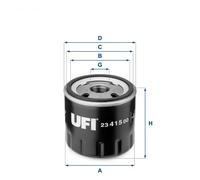 Filtro olio Filtro ad avvitamento 23.415.00 UFI per LANCIA FIAT ALFA ROMEO