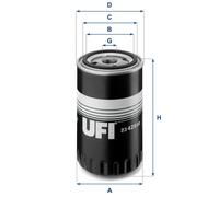 UFI Filters, Filtro Olio 23.429.00, Filtro Olio per Ricambio, Adatto a Auto, Applicabile su Diversi Modelli Ford, Seat e Volkswagen