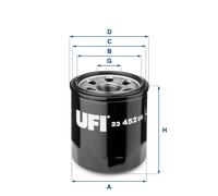 UFI Filters, Filtro Olio 23.452.00, Filtro Olio per Ricambio, Adatto a Auto, Applicabile su Diversi Modelli Hyundai e KIA