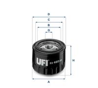 Filtro olio Filtro ad avvitamento 23.460.00 UFI per ALFA ROMEO LANCIA
