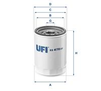 UFI Filters 23.478.00 Filtro Olio Motore per Auto