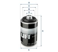 UFI 23.493.00 Filtro olio per VW GOLF VI (5K1) TIGUAN (5N) SCIROCCO (137, 138)