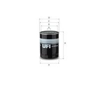 Filtro olio Filtro ad avvitamento 23.654.00 UFI