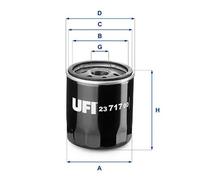 UFI 23.717.00 Filtro olio