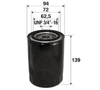 Filtro olio Filtro ad avvitamento 586064 VALEO per AUDI VW