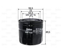 Filtro olio Filtro ad avvitamento 586135 VALEO per FORD SCORPIO I SIERRA Turnier