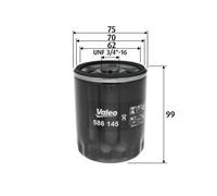 Filtro olio Filtro ad avvitamento 586145 VALEO per MAZDA 3 Tre volumi CX-3 3