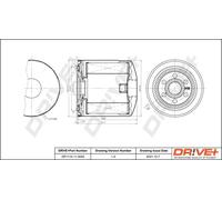Filtro olio Filtro ad avvitamento DP1110.11.0042 Drve+ per TOYOTA COROLLA