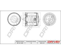 Filtro olio Filtro ad avvitamento DP1110.11.0075 Drve+ per VW SKODA SEAT
