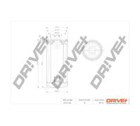 Filtro olio Filtro ad avvitamento DP1110.11.0145 Drve+ per AUDI 80 B4 Avant