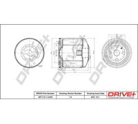 Filtro olio Filtro ad avvitamento DP1110.11.0163 Drve+ per AUDI VW SKODA SEAT