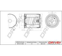 Filtro olio Filtro ad avvitamento DP1110.11.0165 Drve+ per AUDI VW SKODA