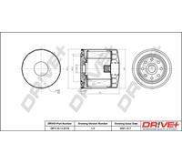 Filtro olio Filtro ad avvitamento DP1110.11.0170 Drve+ per NISSAN VW