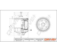 Filtro olio Filtro ad avvitamento DP1110.11.0174 Drve+ per VW SEAT SKODA