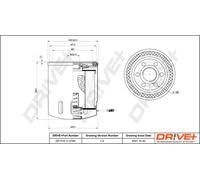 Filtro olio Filtro ad avvitamento DP1110.11.0180 Drve+ per FIAT CITROËN TOYOTA