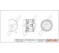 Filtro olio Filtro ad avvitamento DP1110.11.0255 Drve+ per RENAULT FIAT ALPINE