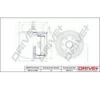 Filtro olio Filtro ad avvitamento DP1110.11.0264 Drve+ per FORD MAZDA MG DODGE