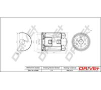 Filtro olio Filtro ad avvitamento DP1110.11.0290 Drve+ per LAND ROVER