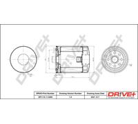 Filtro olio Filtro ad avvitamento DP1110.11.0293 Drve+ per TOYOTA NISSAN LOTUS