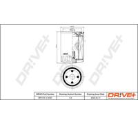 Filtro olio Filtro ad avvitamento DP1110.11.0307 Drve+ per CITROËN KIOTI